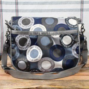 Coach Snap Head Blue Diaper Messenger Bag